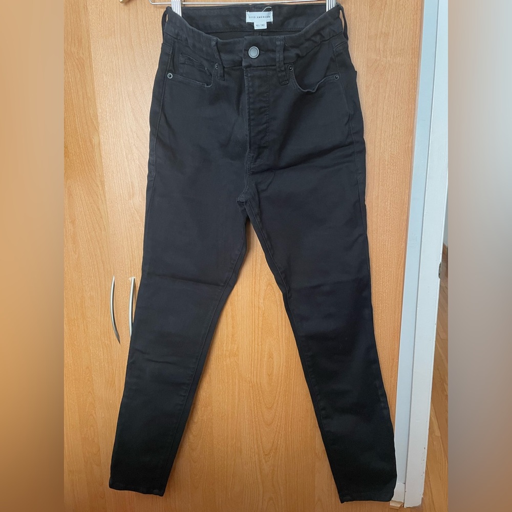 Good American good Legs Black Skinny Jeans size 10
